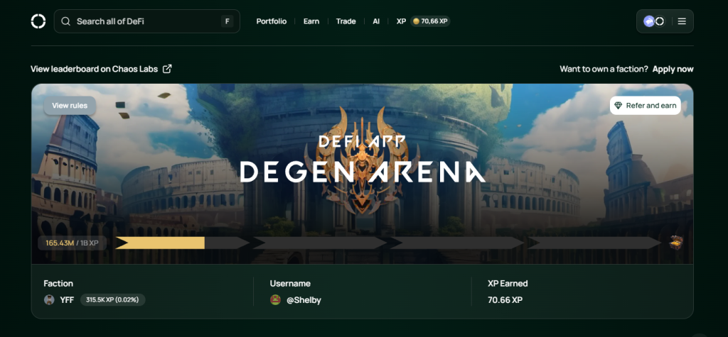 Degen Arena Defi App