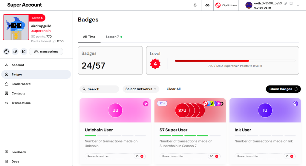 Super Account Optimism