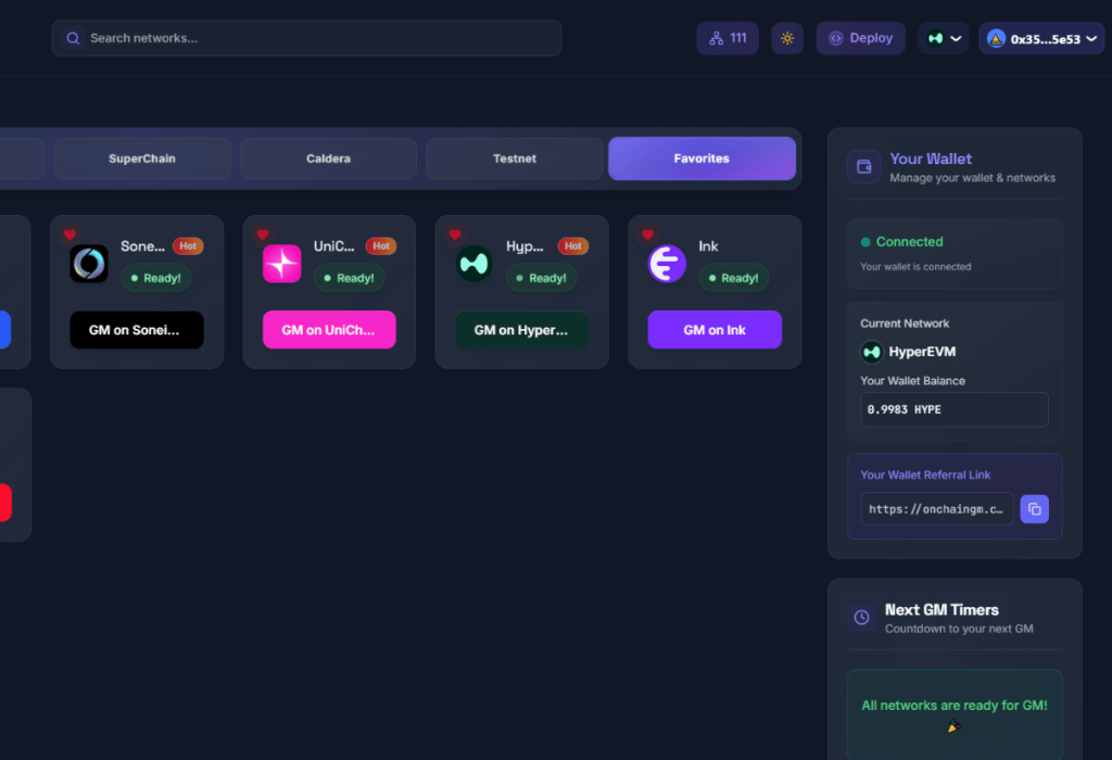 OnChainGM Hyperliquid HypeEVM